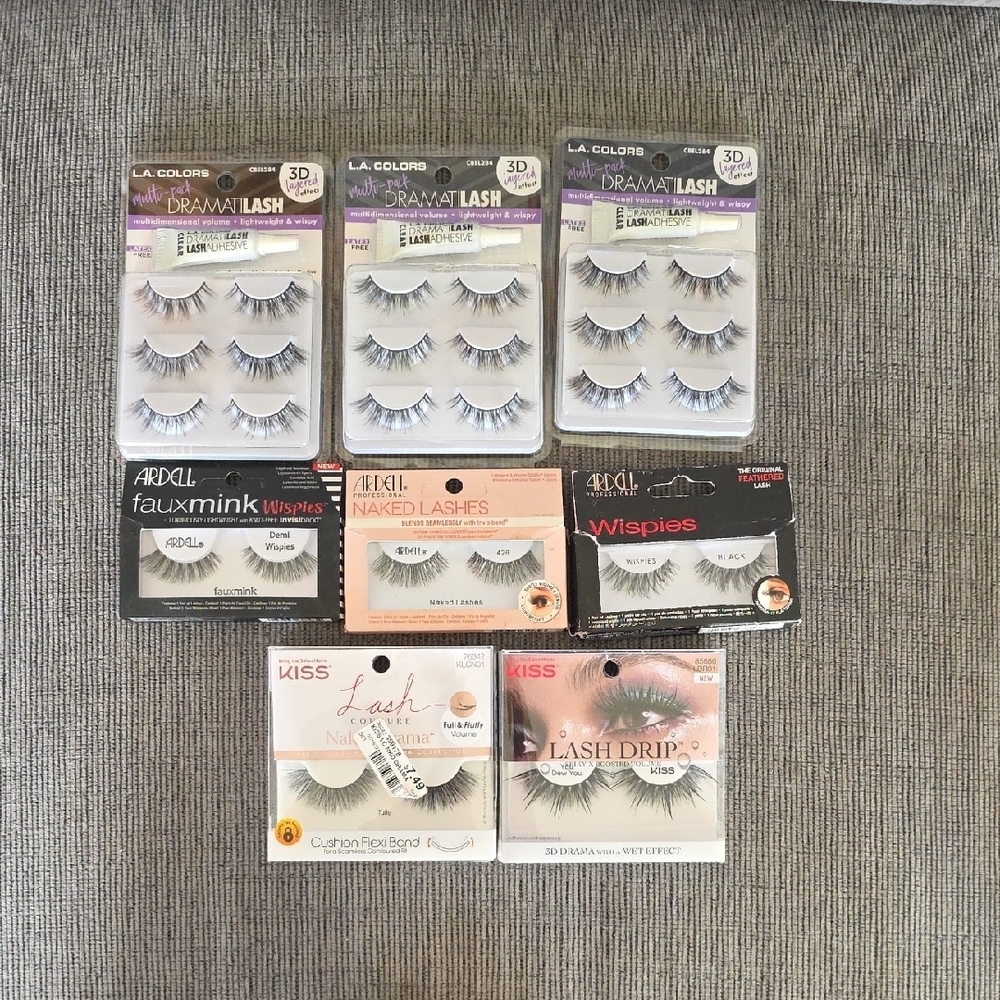 L.A. Colors Drama Lash, Kiss, And Ardell  Eyelash Collection, New, 8 Packs. - Picture 6 of 12